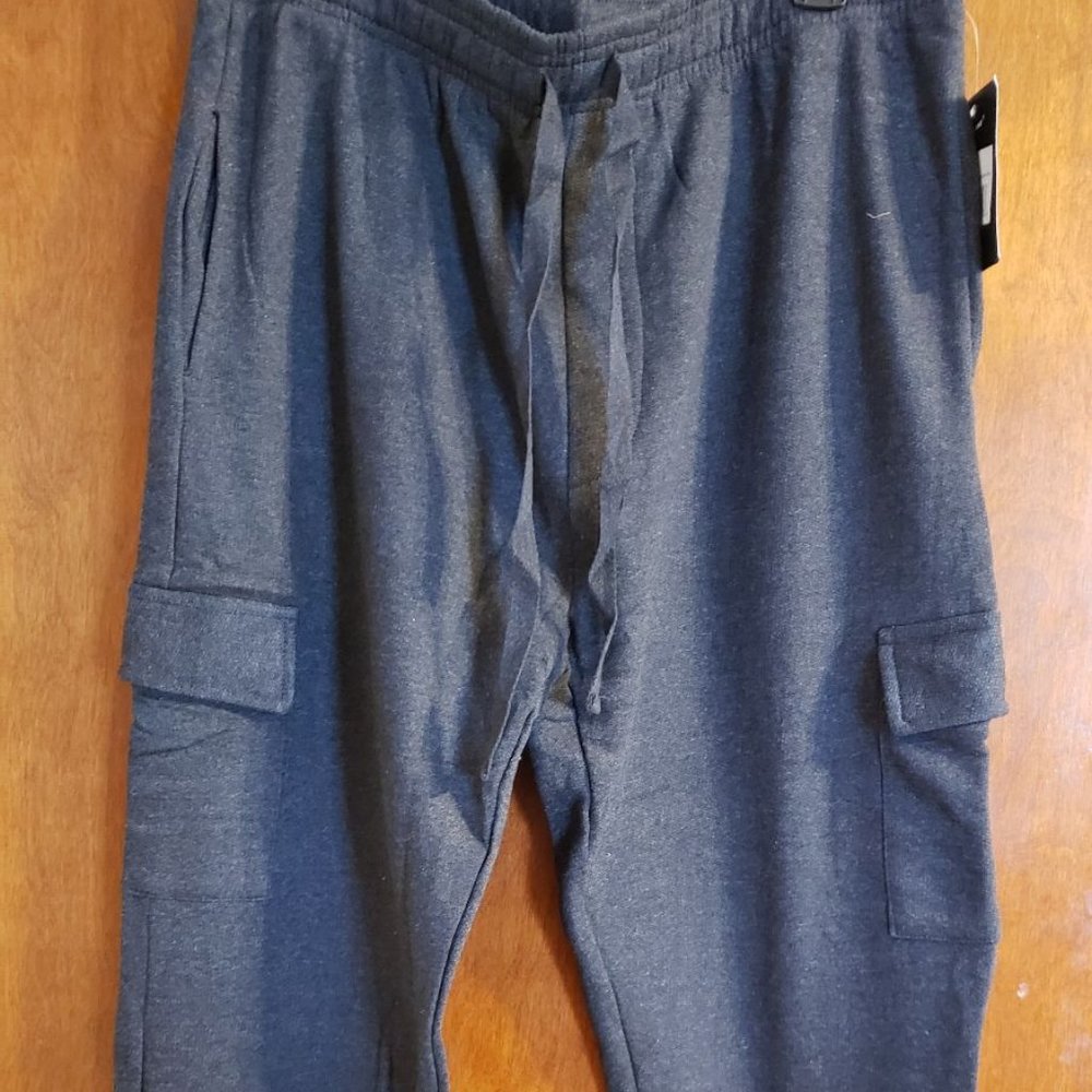 Cargo Sweatpants Lounge Pockets Fourcast Size XL Charcoal Heather Gray